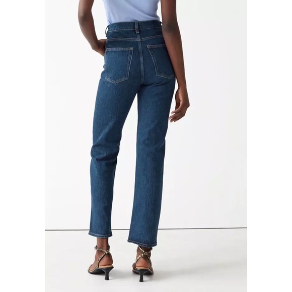 & Other Stories Favourite Cut High Rise Slim Leg Jeans in Deep Blue, Size 26/30 - Picture 3 of 16